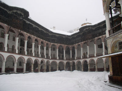 Rilský monastýr - nádvoří