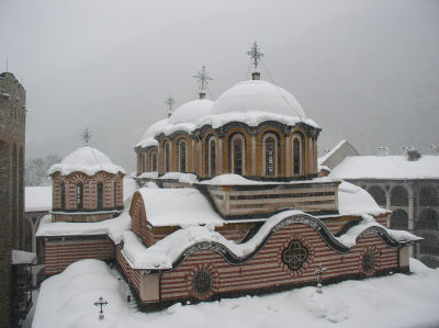 Rilský monastýr - z nadhledu