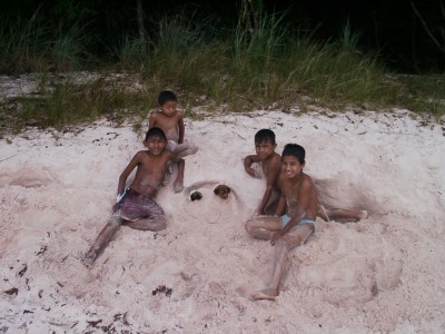 Indian children and their dogs