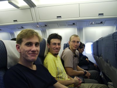 Marek, Ondra and David enjoying AlItalia